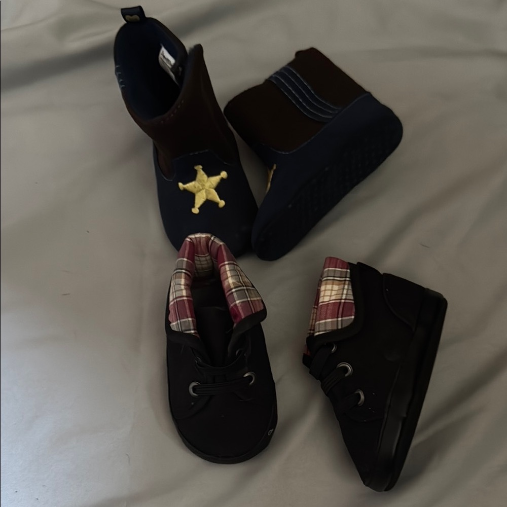 Kids Black and Brown Shoes